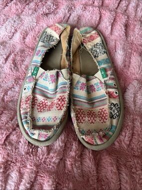 Pink Multicolor Sanuk Slip-On Shoes